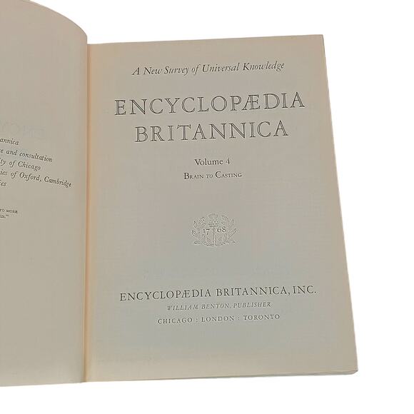 1959 Edition Encyclopedia Britannica Vtg HC Volume 4 BRAIN to CASTIN Educational - Picture 5 of 11